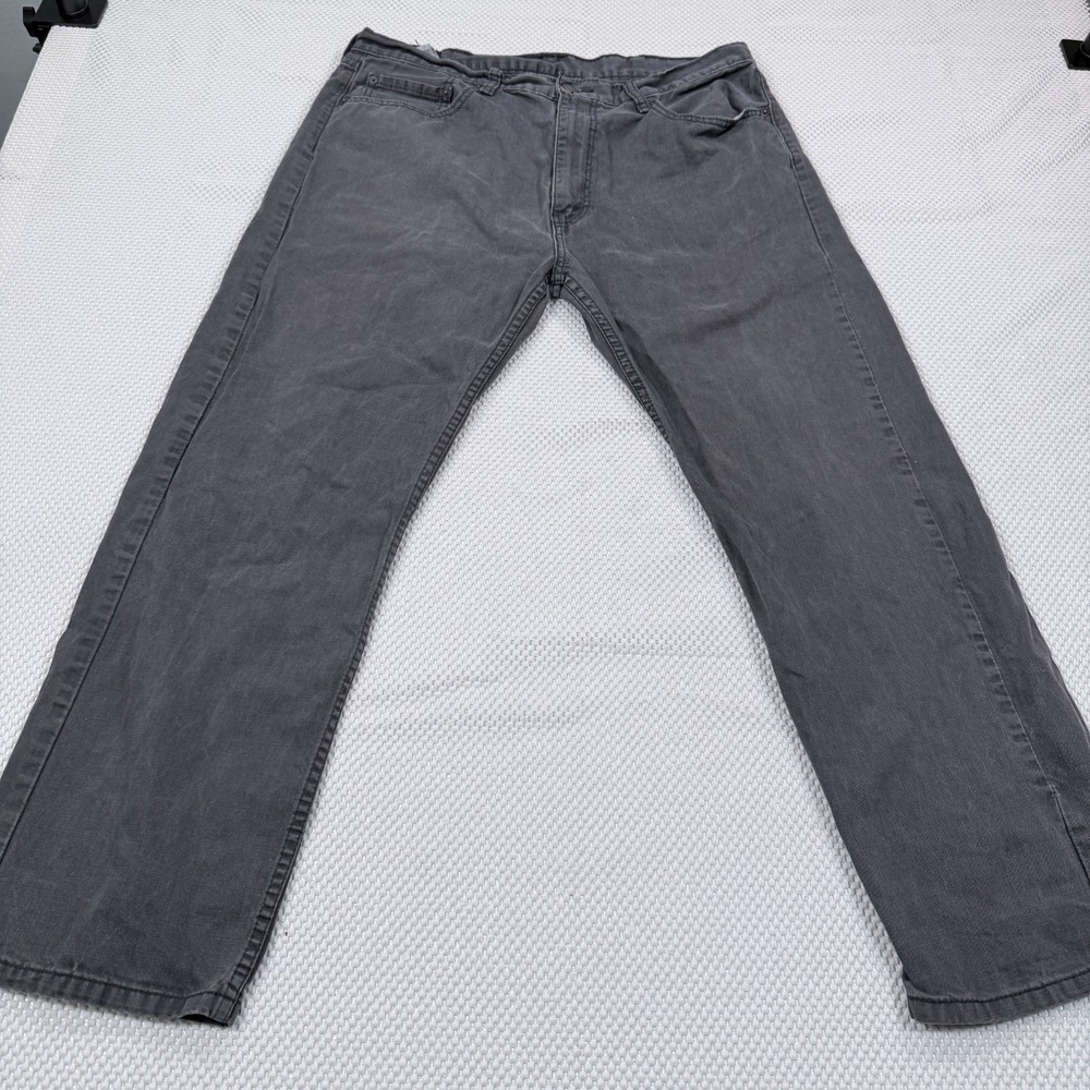 Levi's 505 Men's W38 L30 Gray Black Regular Fit Straight Leg Jeans Denim